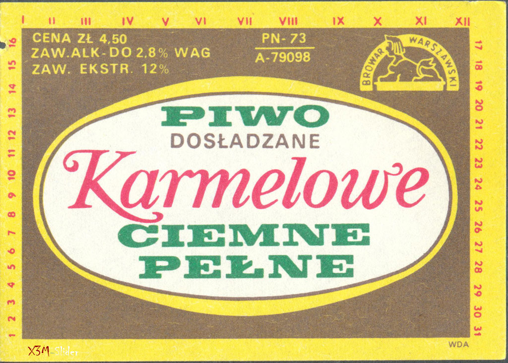 Karmelowe - Piwo Ciemne Pelne - Dosladzane - Browar Warszawski