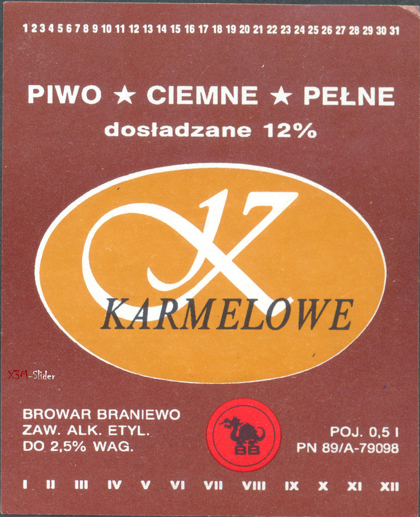 Karmelowe - Piwo Ciemne Pelne Dosladzane 12 - Browar Braniewo