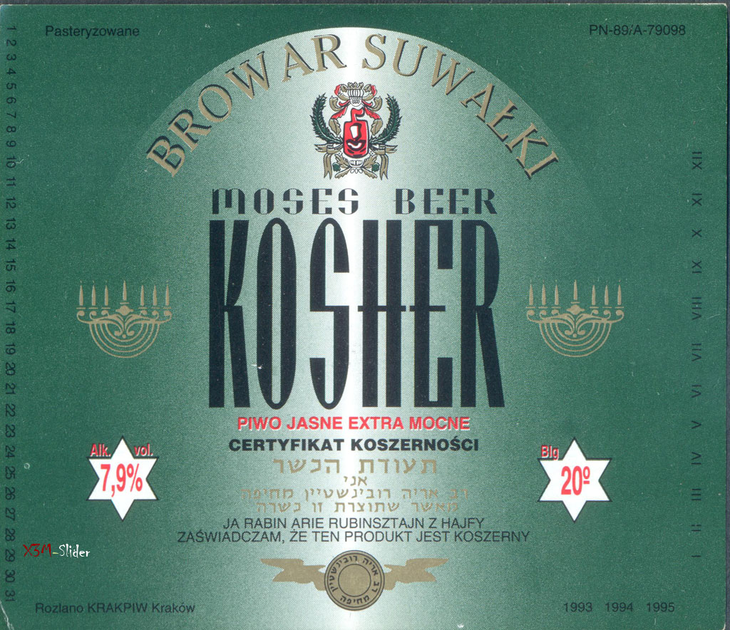 Kosher Moses Beer - Piwo Jasne Extra Mocne - Browar Suwalki