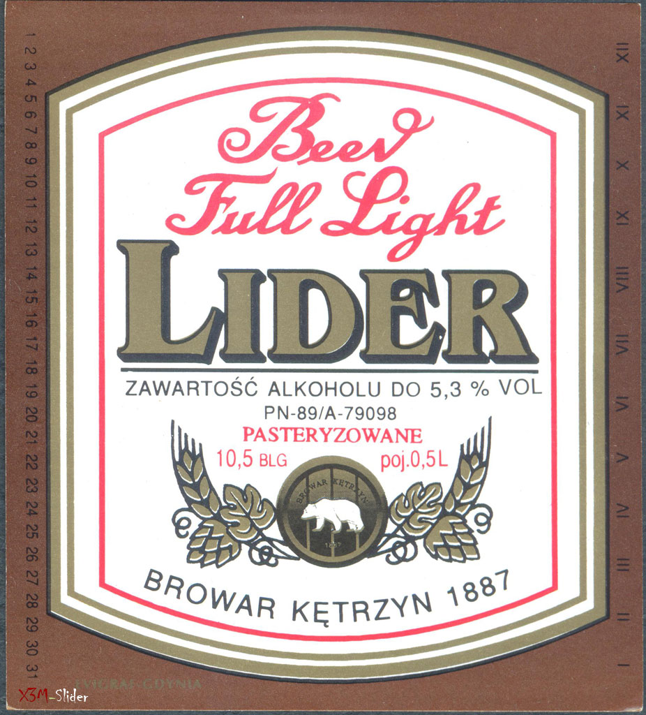 Lider - Full Light Beer - Browar Ketrzyn