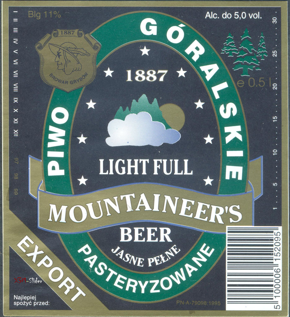 Mountaineers - Light Full - Beer Jasne Pelne Pasteryzowane Export - Browar Grybow