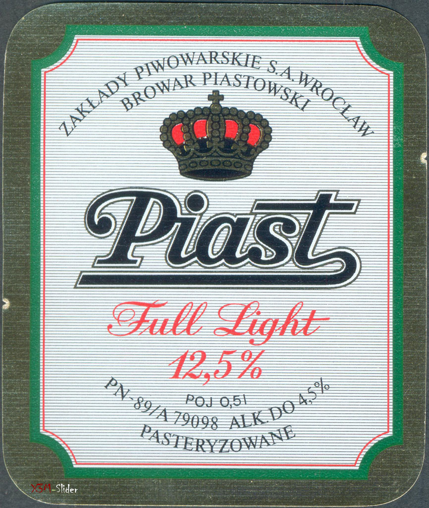 Piast - Full Light Pasteryzowane - Browar Piastowski