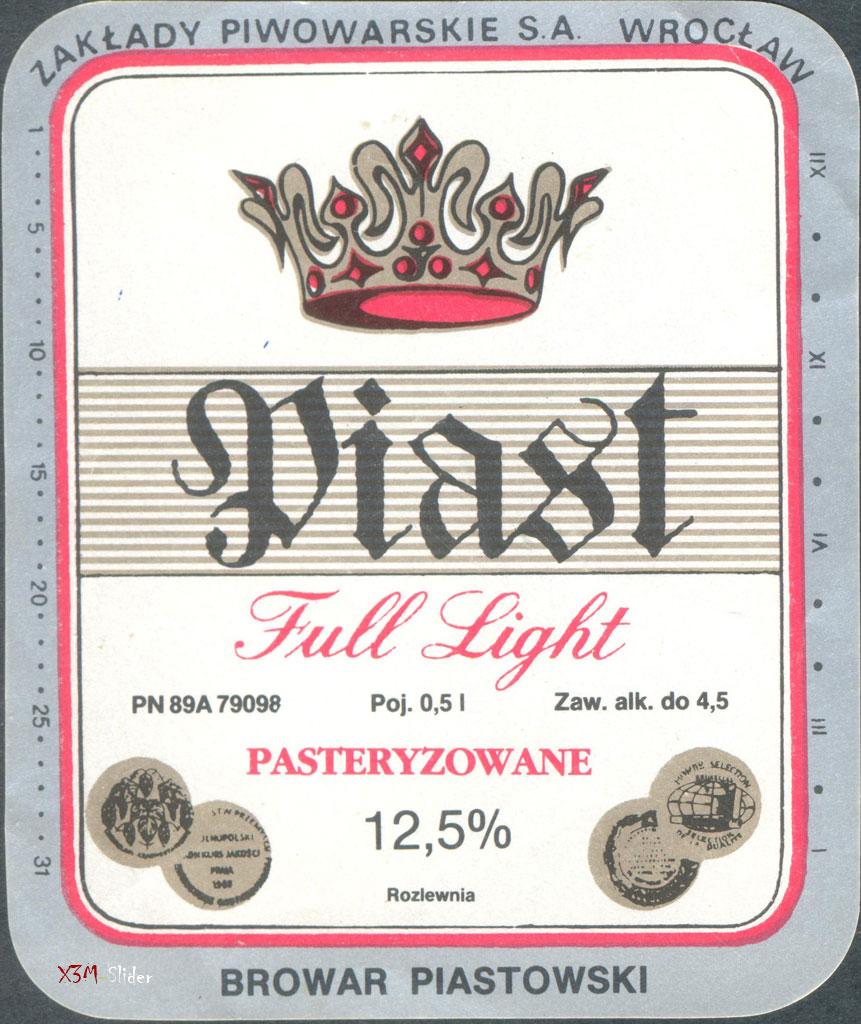 Piast Full Light Pasteryzowane - Browar Piastowski