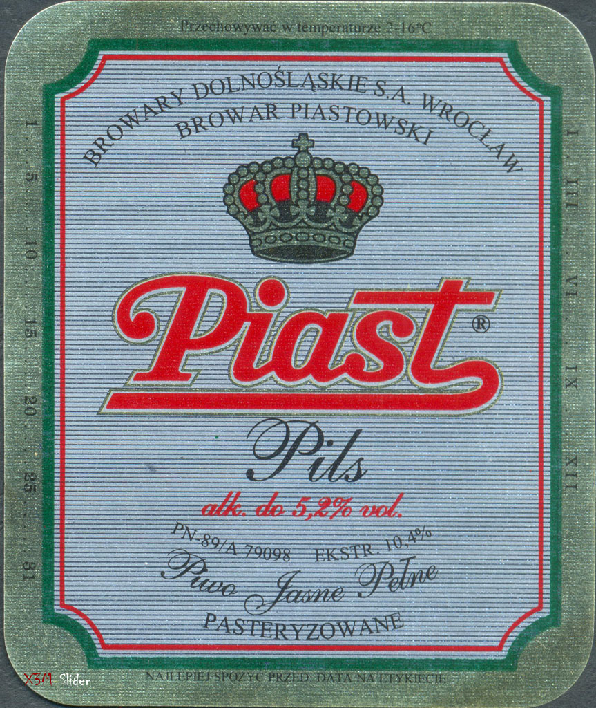 Piast Pils - Piwo Jasne Pelne Pasteryzowane - Browar Piastowski