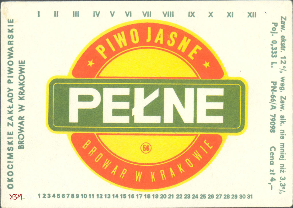 Piwo Jasne Pelne - Browar W Krakowie