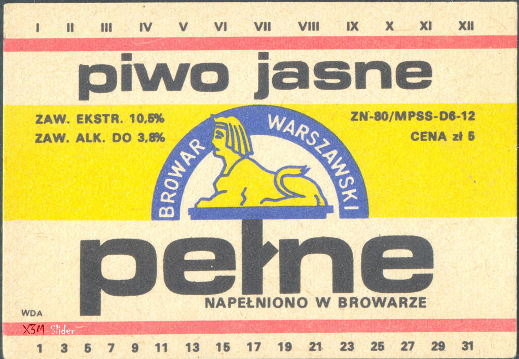 Piwo Jasne Pelne - Browar Warszawski