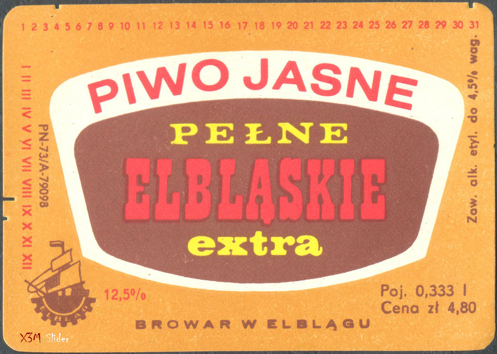 Piwo Jasne Pelne Elblaskie extra - Browar W Elblagu