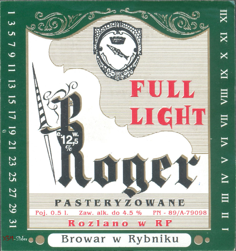 Roger - Full Light Pasteryzowane - Browar w Rybniku