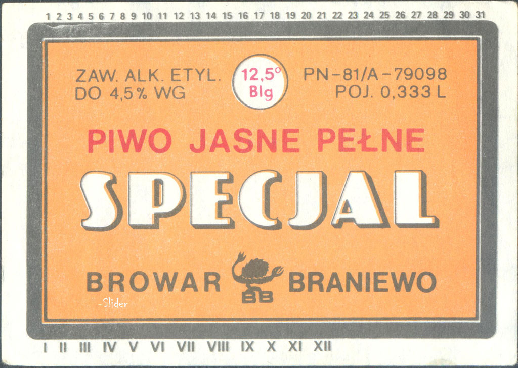 Specjal Piwo Jasne Pelne - Browar Braniewo