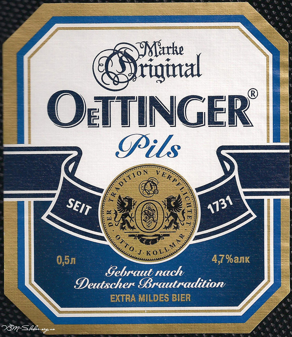 OeTTINGER - Pils - Marke Original - Seit 1731