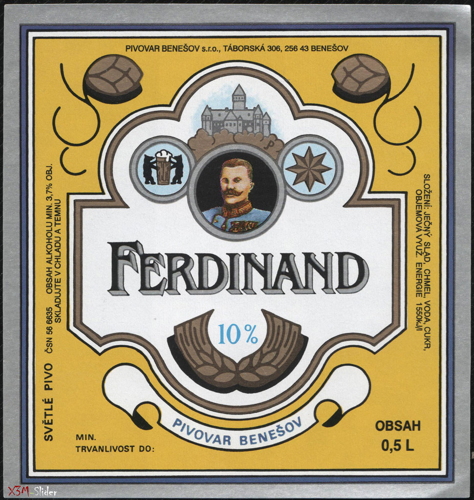 Ferdinand - Svetle pivo 10% - pivovar Benesov