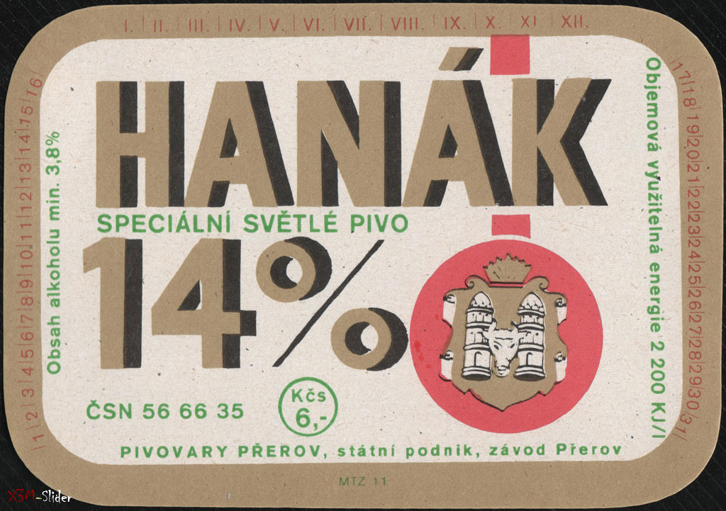 Hanak - Specialni Svetle Pivo 14% - Pivovary Prerov