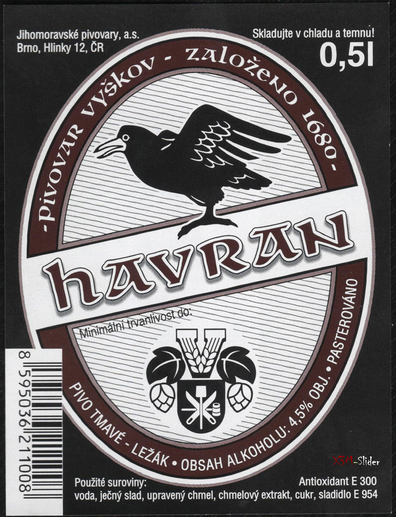 Havran - Pivo Temne - Pivovar Vyskov