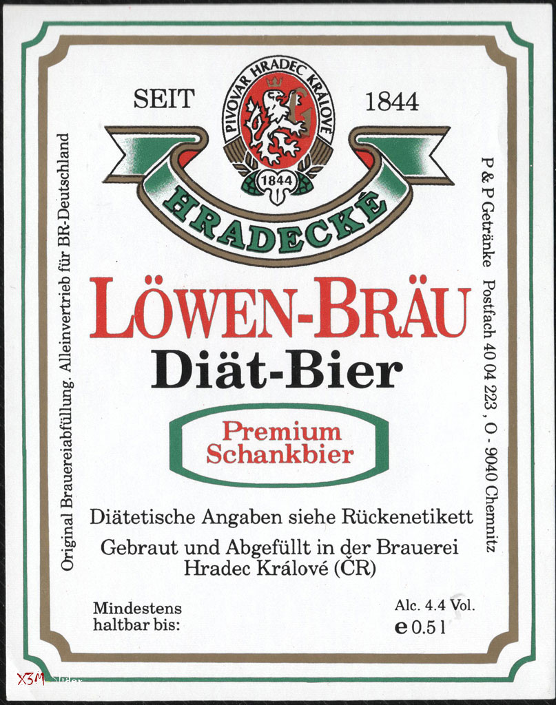 Lowen-Brau - Diat-Bier - Premium Schankbier - Hradecke