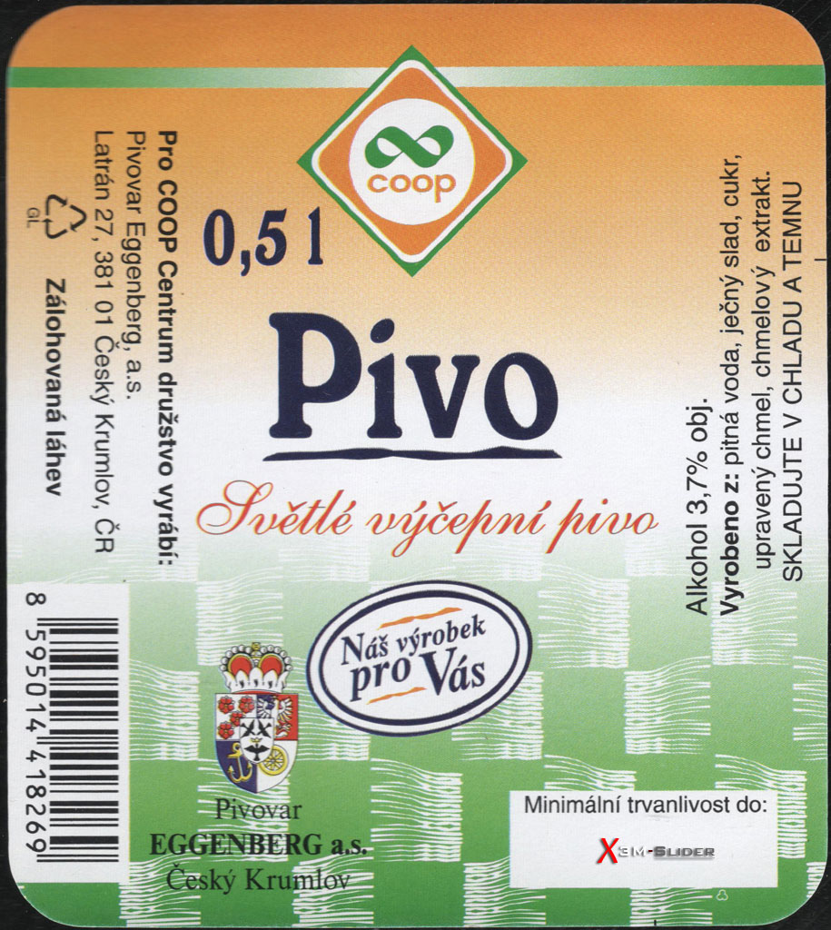 Coop - Pivo Svetle vycepni - Pivovar Eggenberg a.s.