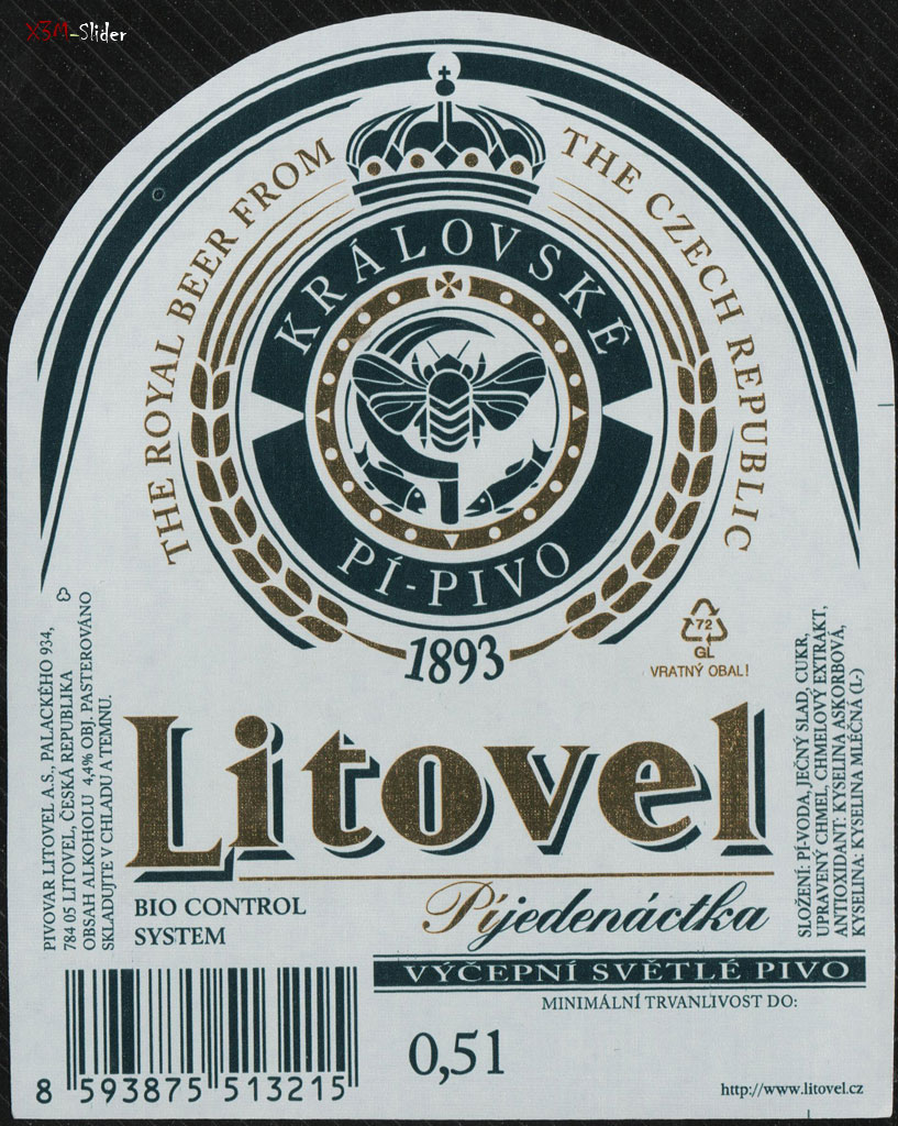 Litovel - Pijedenactka - Vycepni Svetle Pivo
