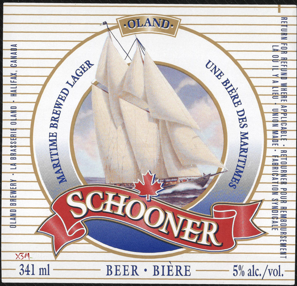 Schooner beer - Maritime Brewed Lager - Oland