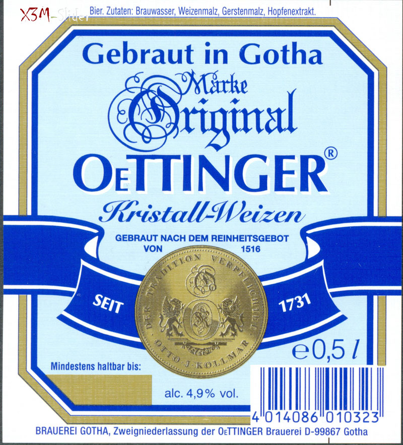 OeTTINGER - Kristall-Weizen