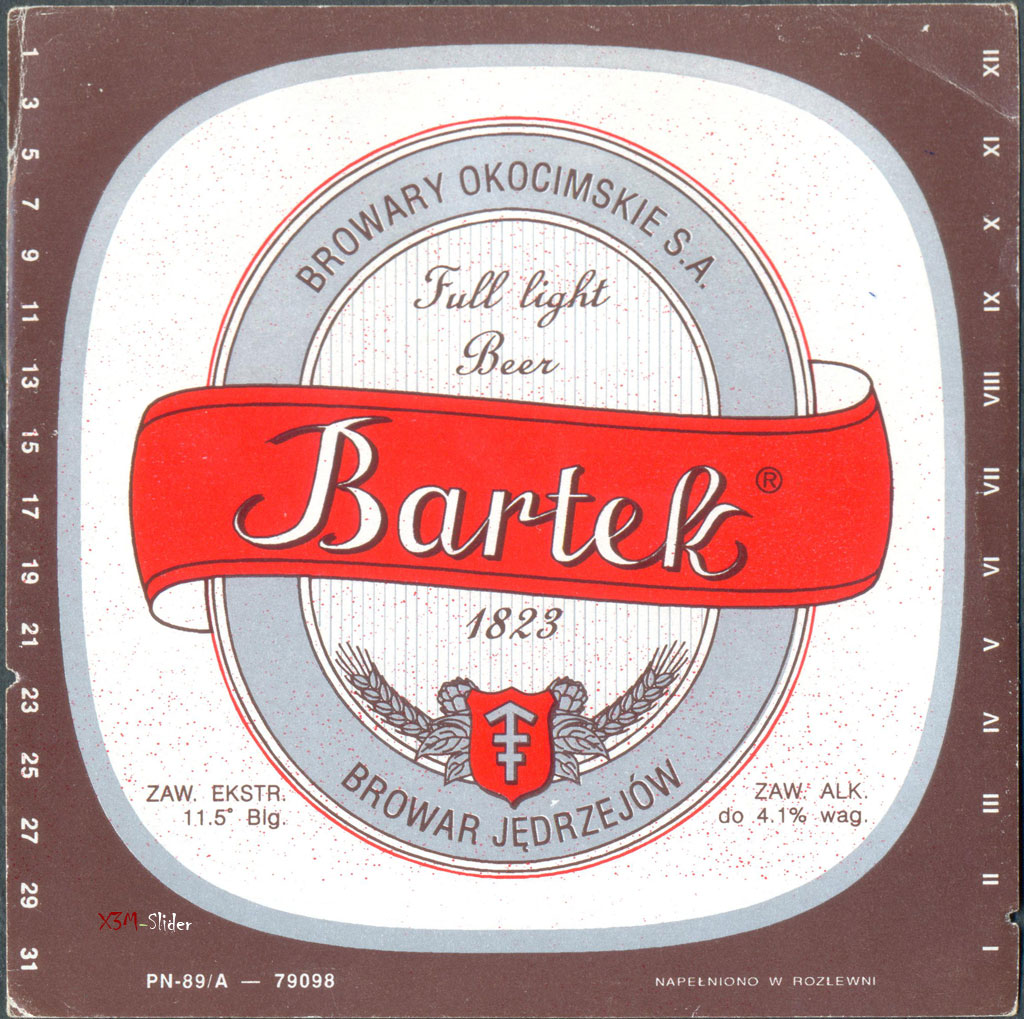Bartek - Full Light Beer - Browar Jedrzejow