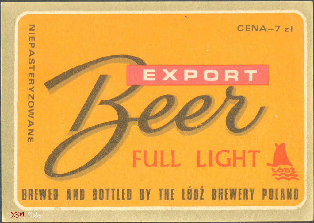Export Full Light Beer - Brewery Lodz Poland