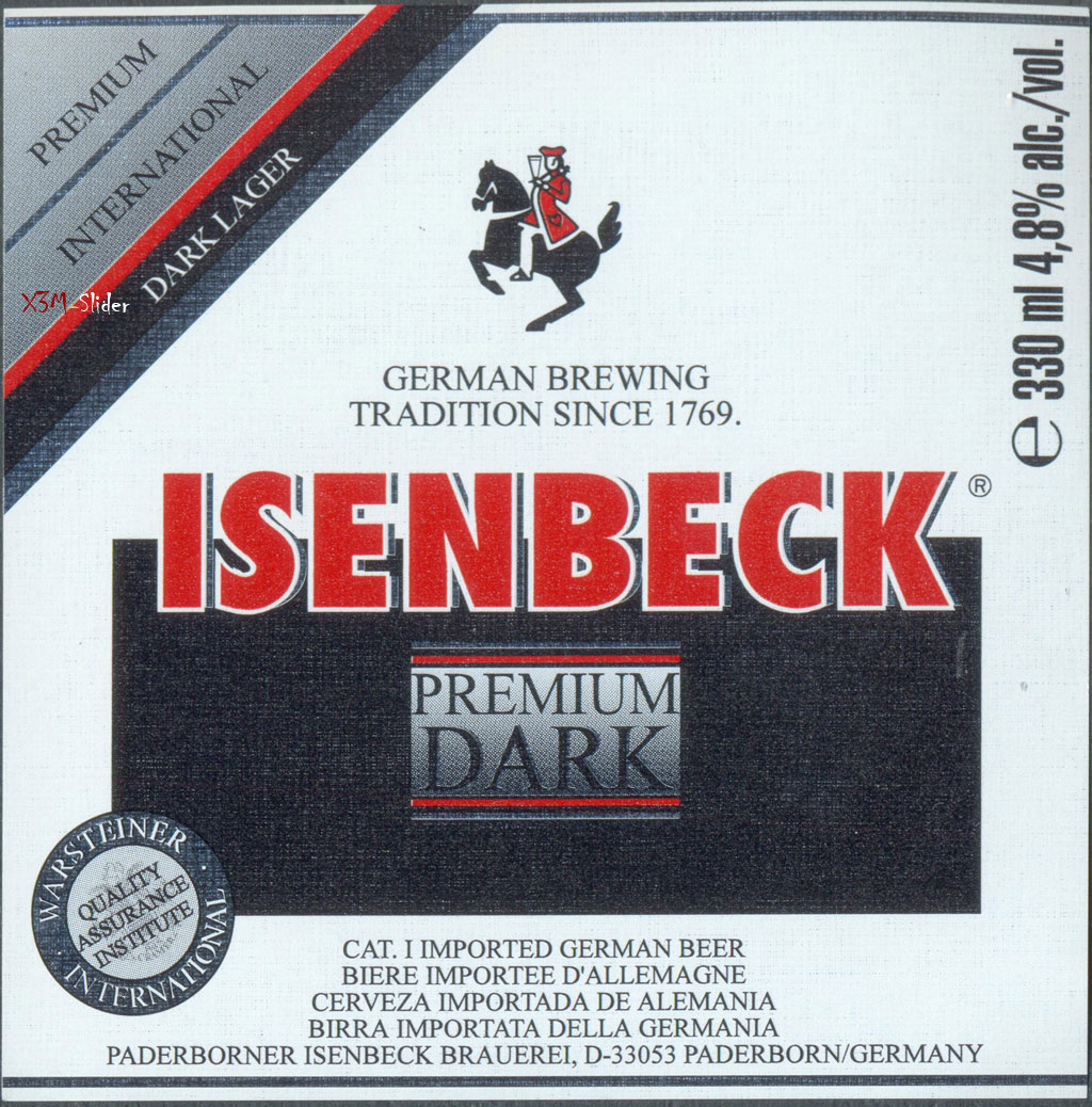 Isenbeck Premium Dark - Paderborner Brauerei Haus Cramer (Warsteiner)