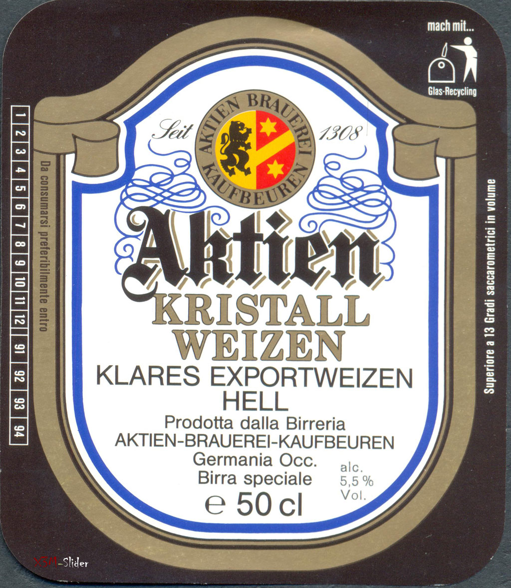 Kristall Weizen - Aktien Brauerei Kaufbeuren